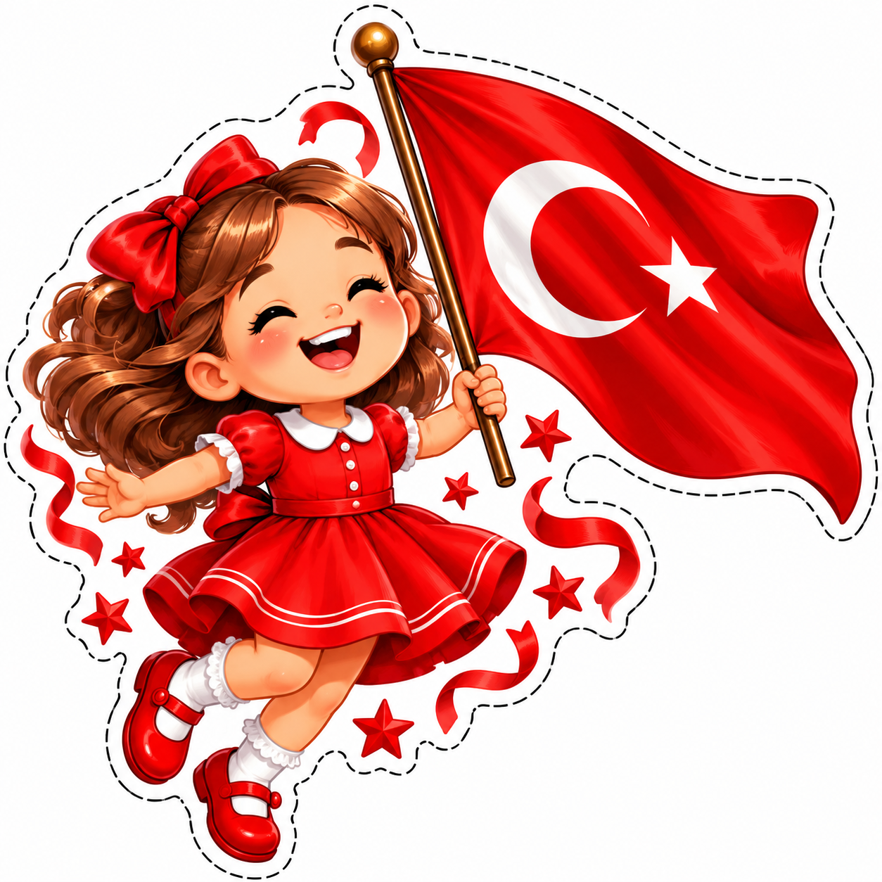 TüRk BayrağıYla NeşEli Kutlama