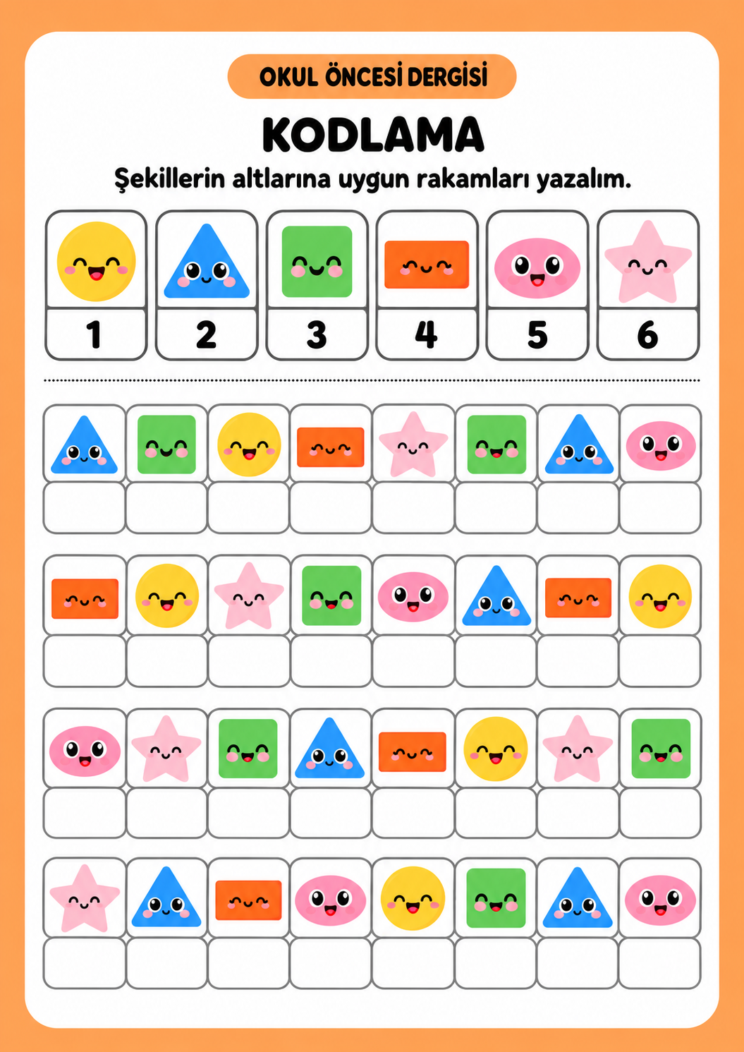 Okul ÖNcesi ŞEkil Kodlama EtkinliğI