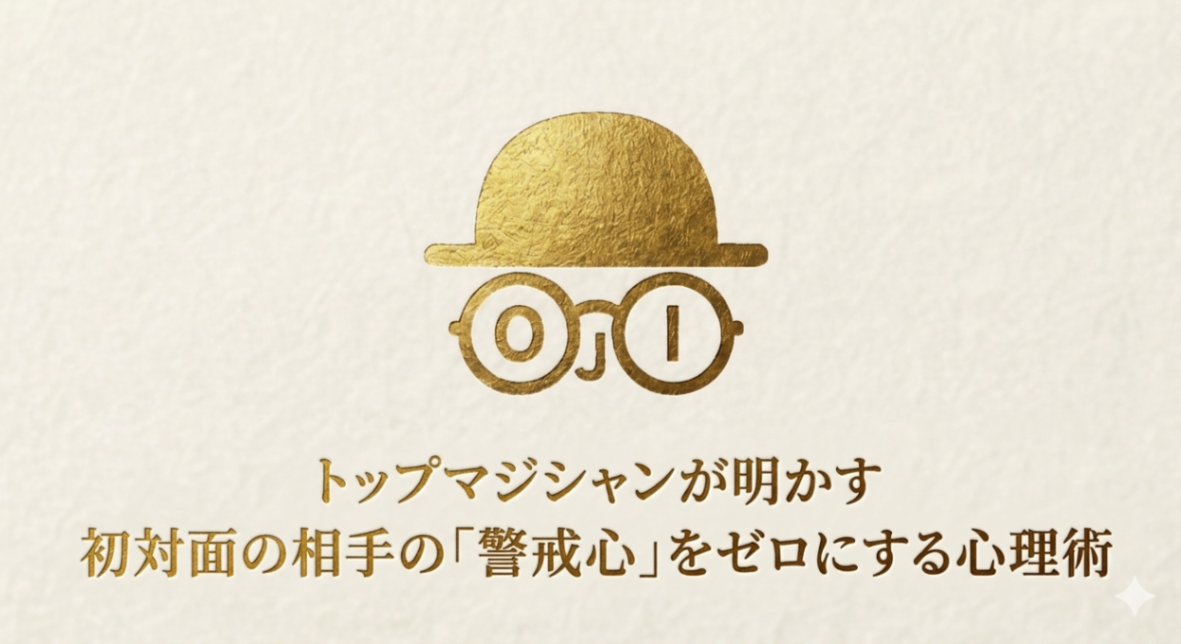 トップマジシャンが明かす 初対面の相手の「警戒心」をゼロにする心理術