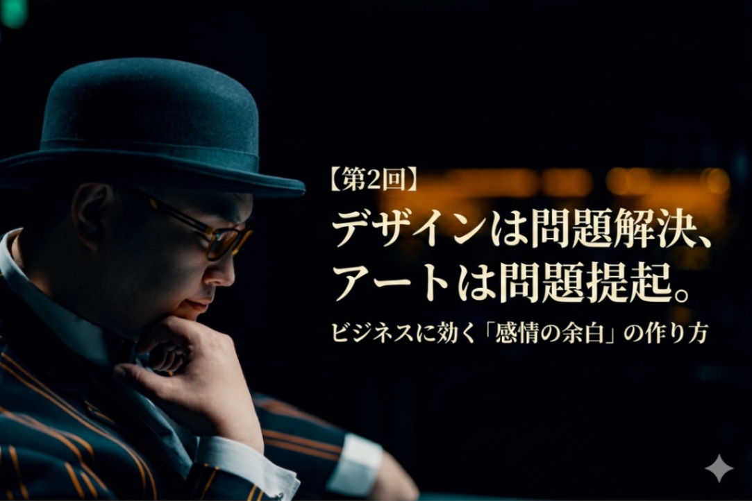 【第二回】デザインは問題解決、アートは問題提起。「感情の余白」の作り方