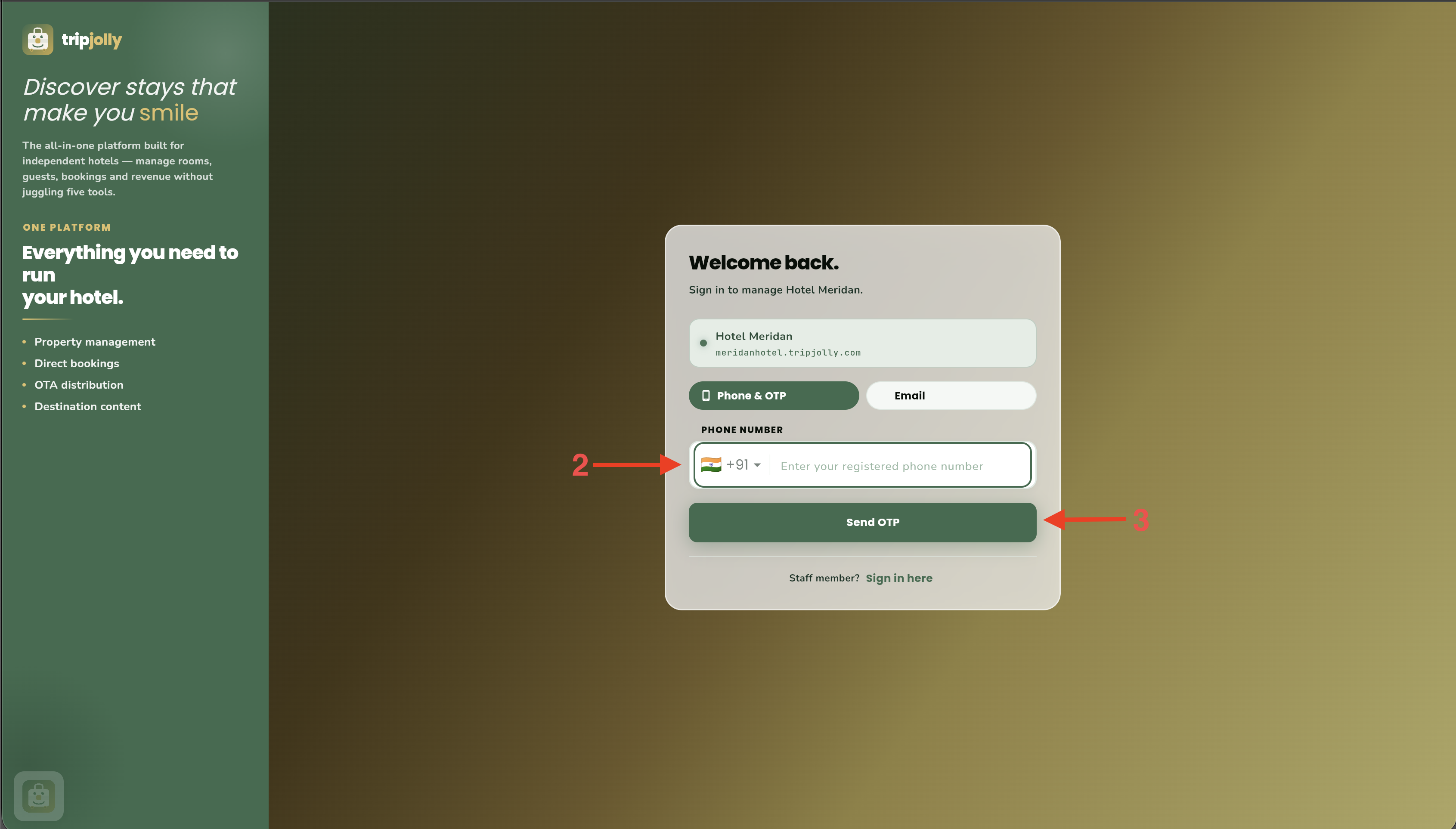 Enter Login Credentials