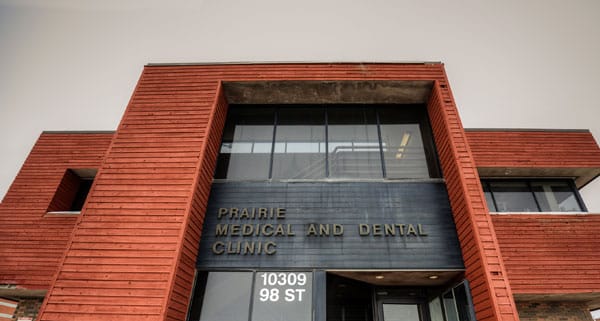 Grande Prairie Medical and Dental Clinic Generations Dental front doors.