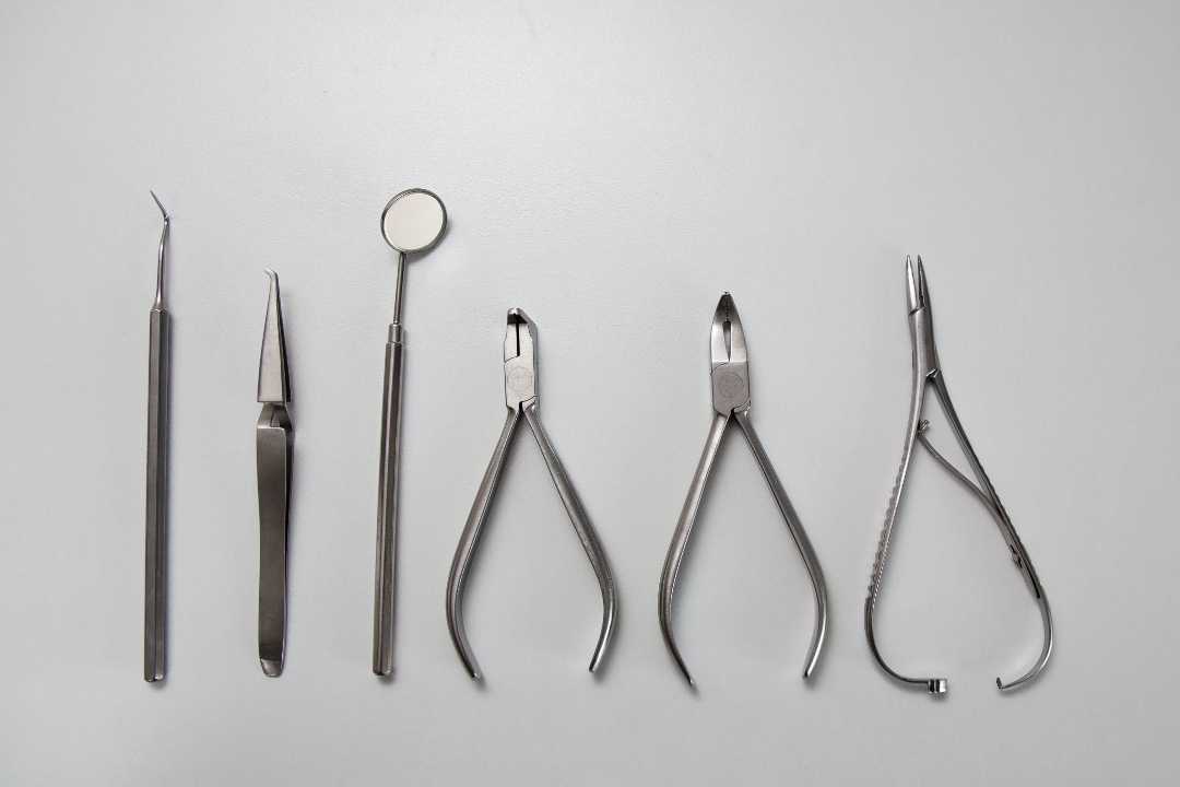 dental tools laying on a table