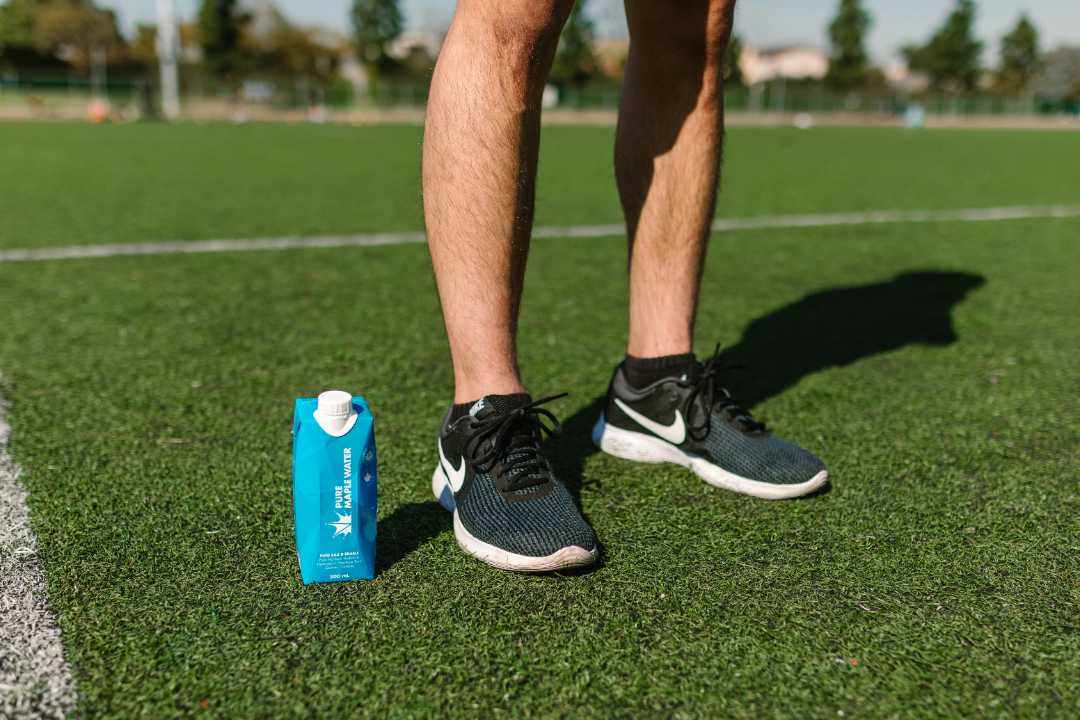 sports drink on a soccer field