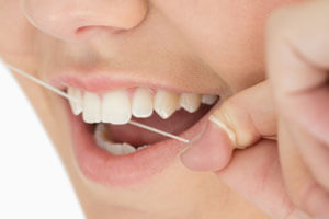Teeth flossing