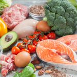 Fish, fruits and vegetables