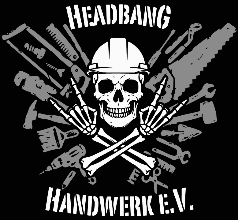 Headbang Handwerk auf einem Festival