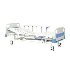 HEALTHCARE PLAIN HOSPITAL BED ABS PANEL WITH SIDE RAILING AND WHEEL
