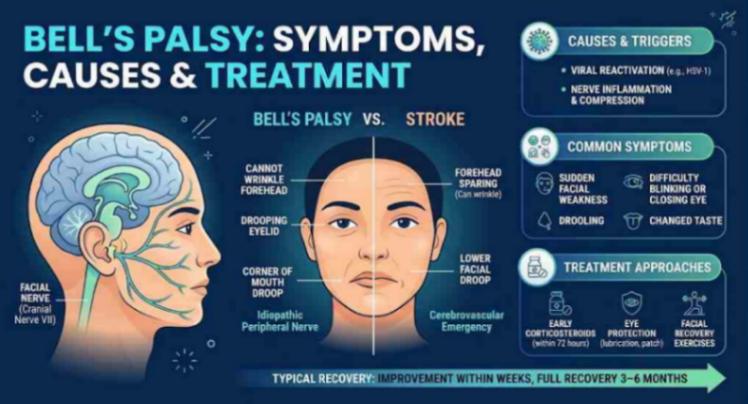Bell’s Palsy: Symptoms, Causes, Treatment, and Recovery