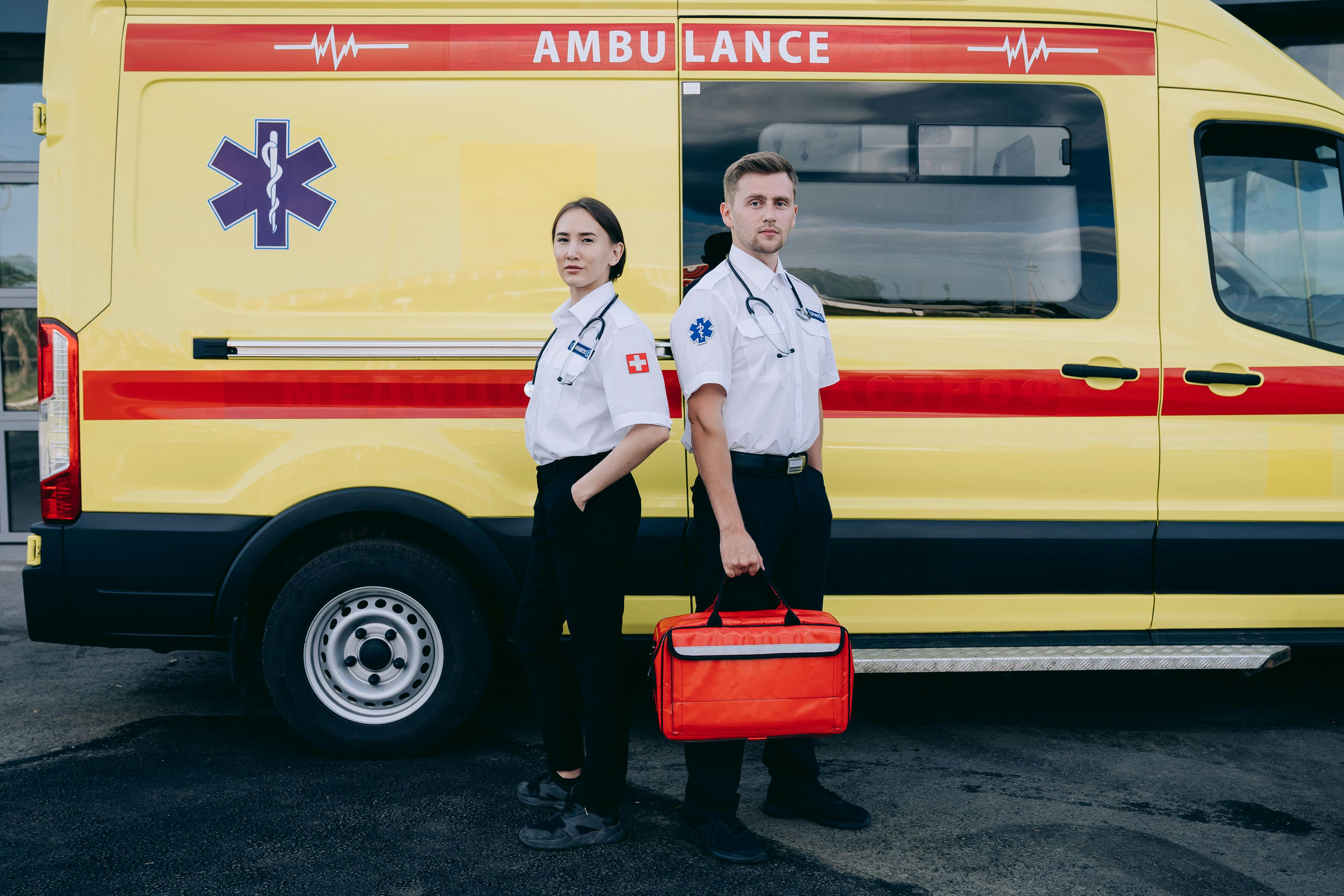 First responders in action during an emergency