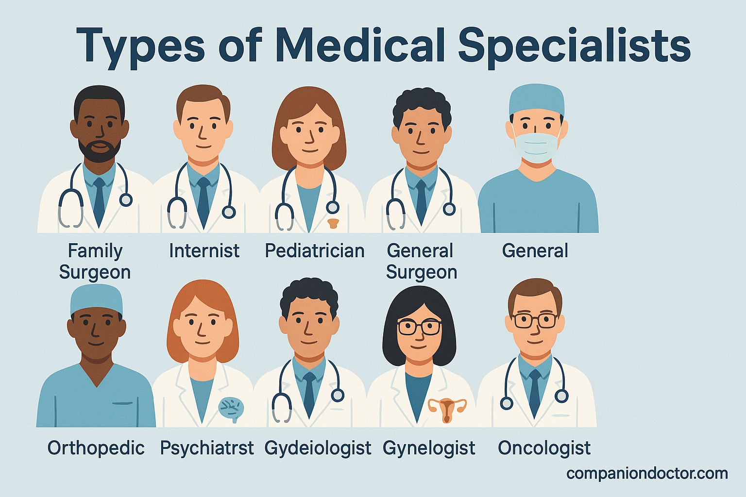 Featured image for Types of Medical Specialists