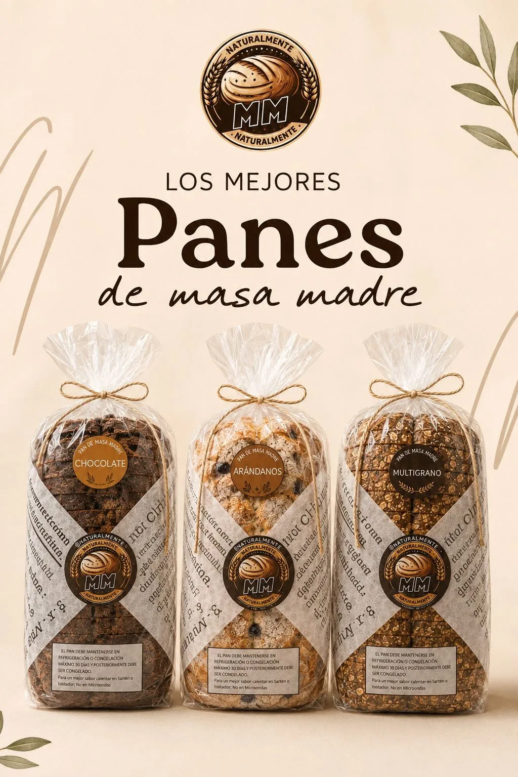Pan de masa madre de arándanos (hogaza 1kg)