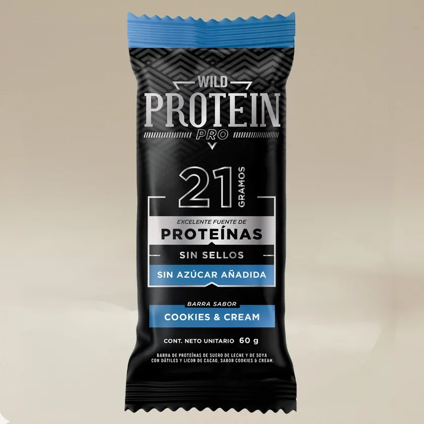 Barrita Wild Protein Pro Cookies & Cream — Pieza individual
