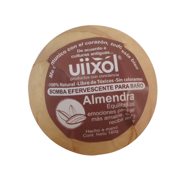 BOMBA EFERVESCENTE PARA BAÑO ALMENDRA (UIIXOL) 160 G