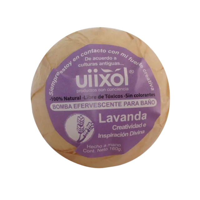 BOMBA EFERVESCENTE PARA BAÑO LAVANDA (UIIXOL) 160 G