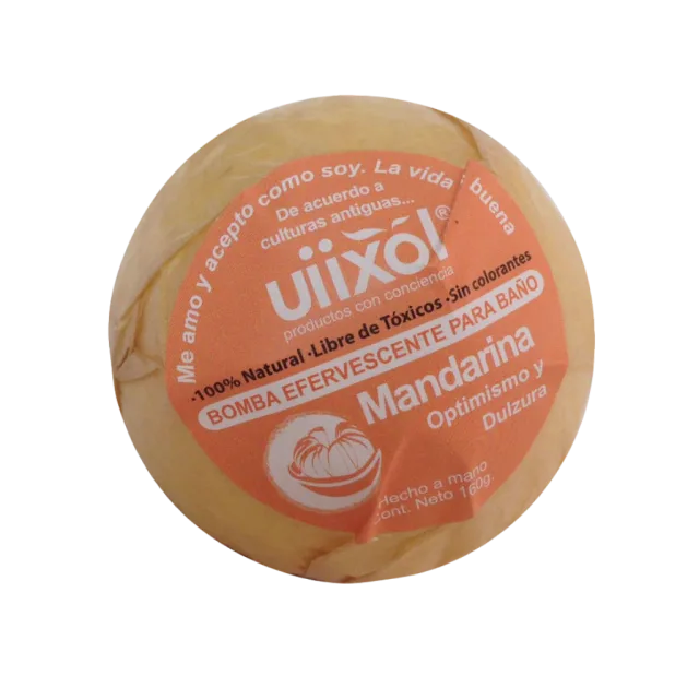 BOMBA EFERVESCENTE PARA BAÑO MANDARINA (UIIXOL) 160 G