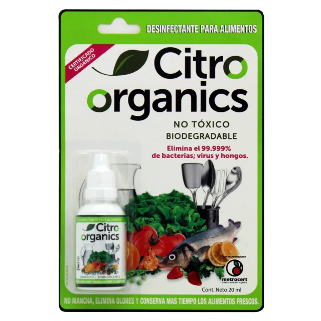 DESINFECTANTE PARA FRUTAS Y VERDURAS ORGANICO (CITRO ORGANICS) 20 ML