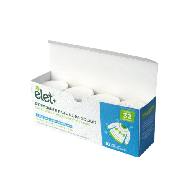 DETERGENTE SOLIDO PARA ROPA HIERBABUENA (ELET) 16 TABLETAS