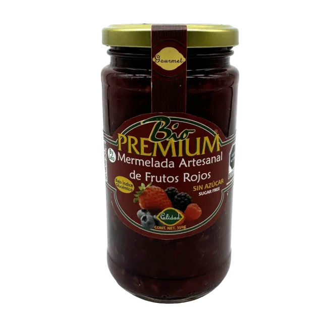MERMELADA AGROECOLOGICA DE FRUTOS ROJOS SIN AZUCAR (BIOPREMIUM) 350 G