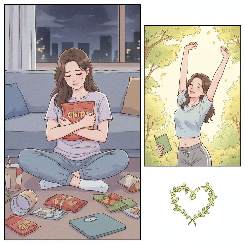 감정적 식사, 멈출 수 없는 유혹? 스트레스와 체중 관리 사이의 비밀