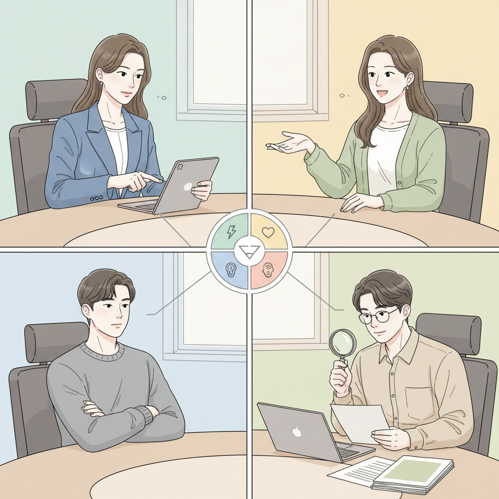 주도·사교·안정·신중, 네 가지 행동 양식으로 나를 만나기: DISC 검사 안내