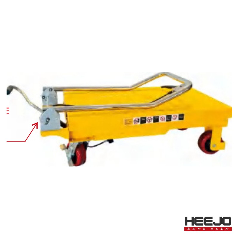 희조 테이블리프트 수동 테이블 리프트 (레버/버튼/밸브 하강·접이식, 150-1000kg) (HJ-LT) 3