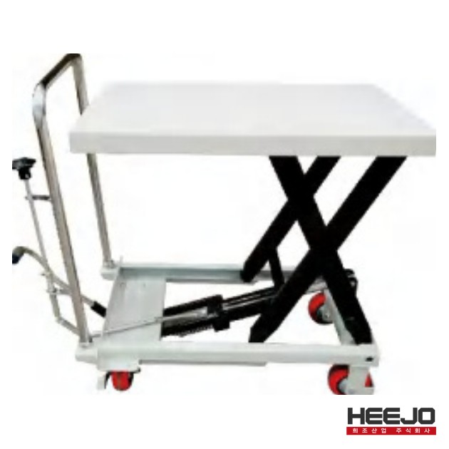 희조 테이블리프트 수동 테이블 리프트 (레버/버튼/밸브 하강·접이식, 150-1000kg) (HJ-LT) 4