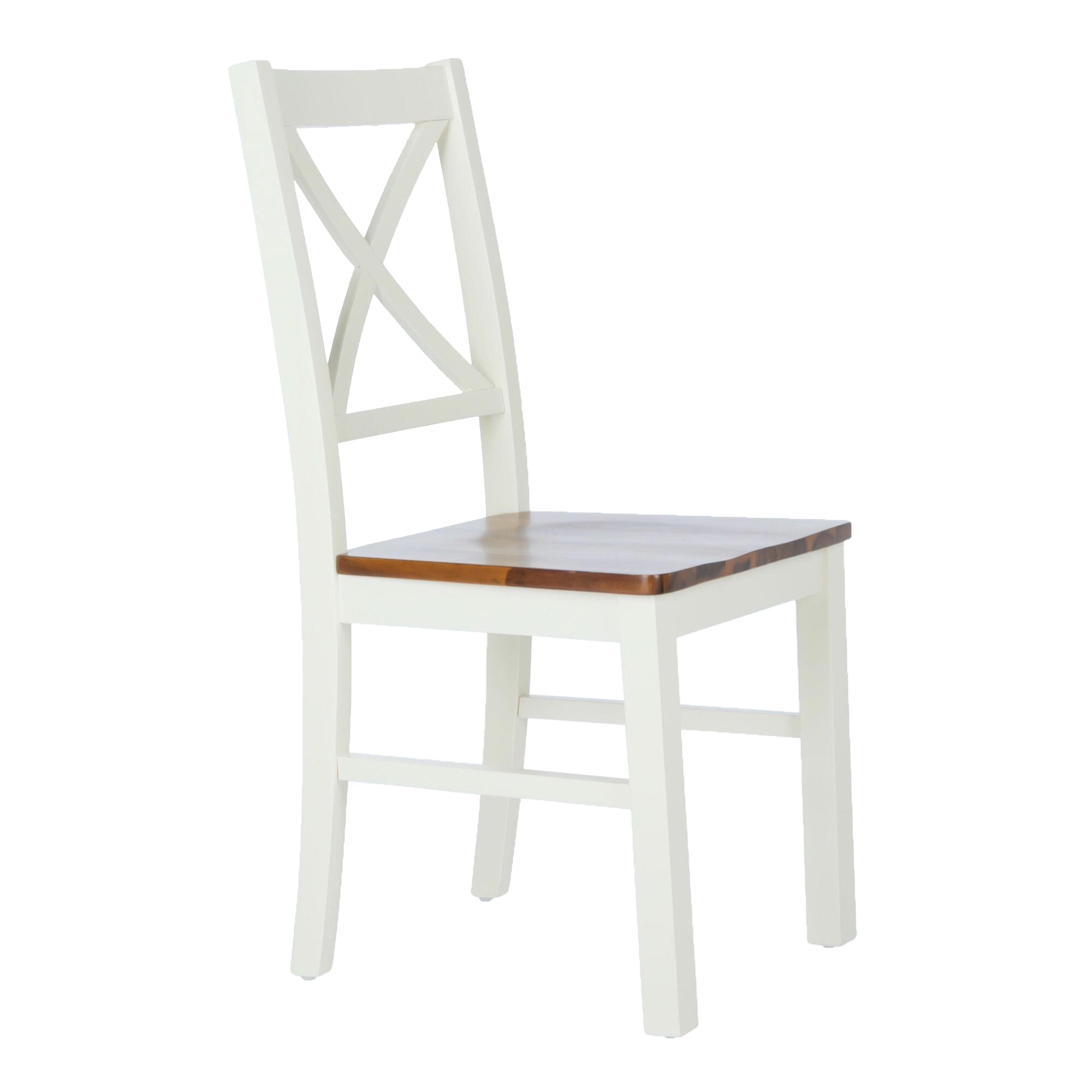 Cortland White And Natural Wood Dining Chair Set Of 2
