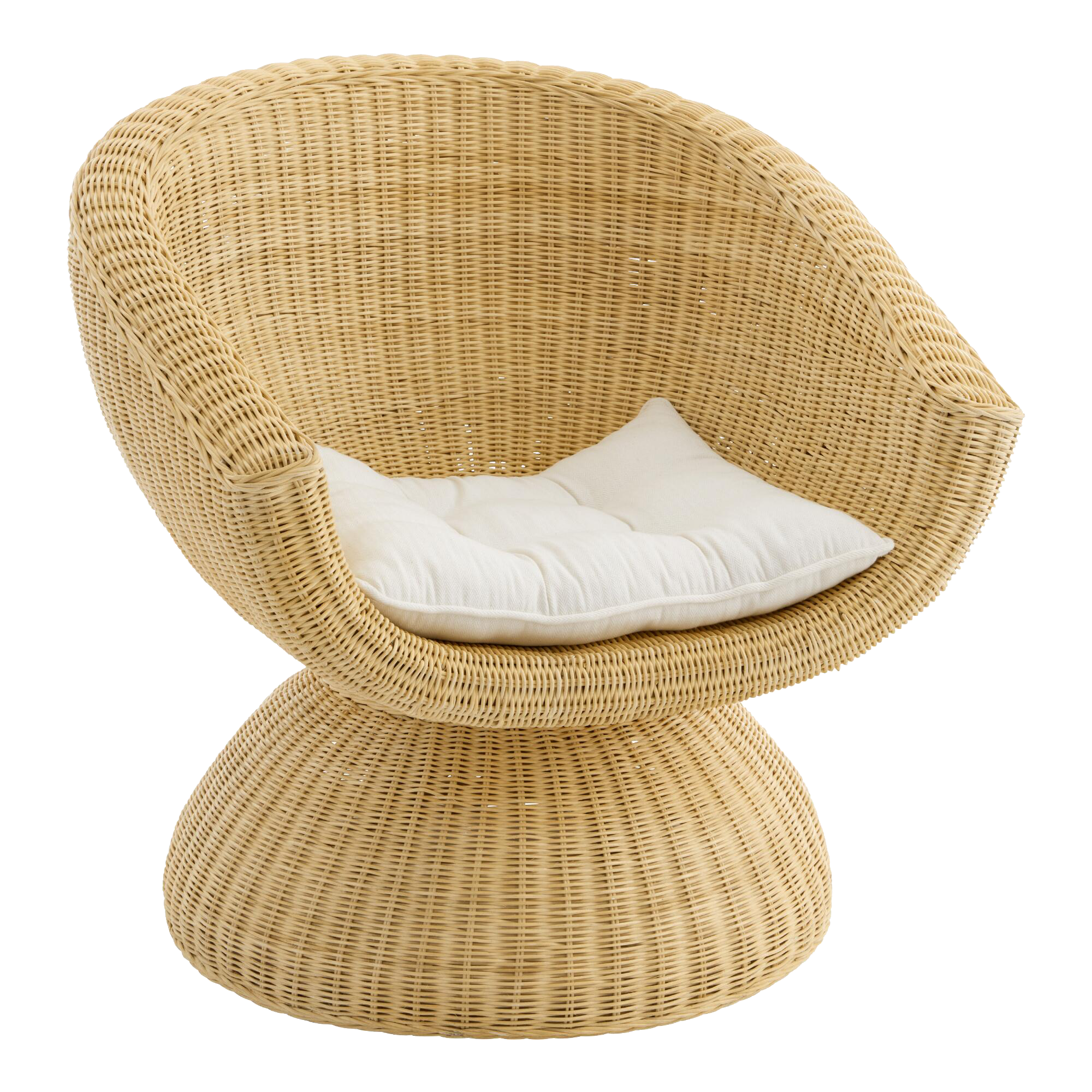Nikita Rattan Swivel Chair With Cushion