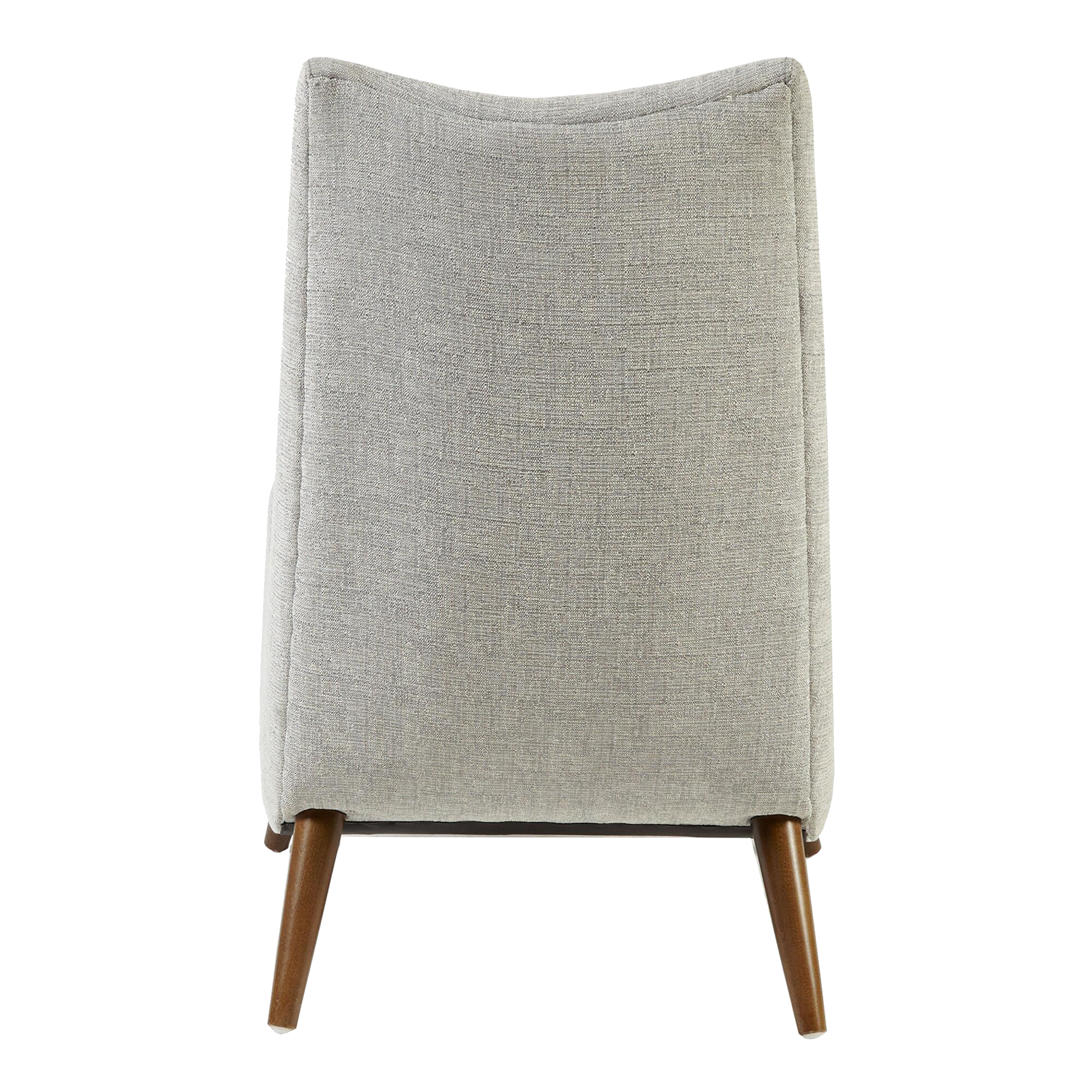 Tan Plush Curved Upholstered Chair