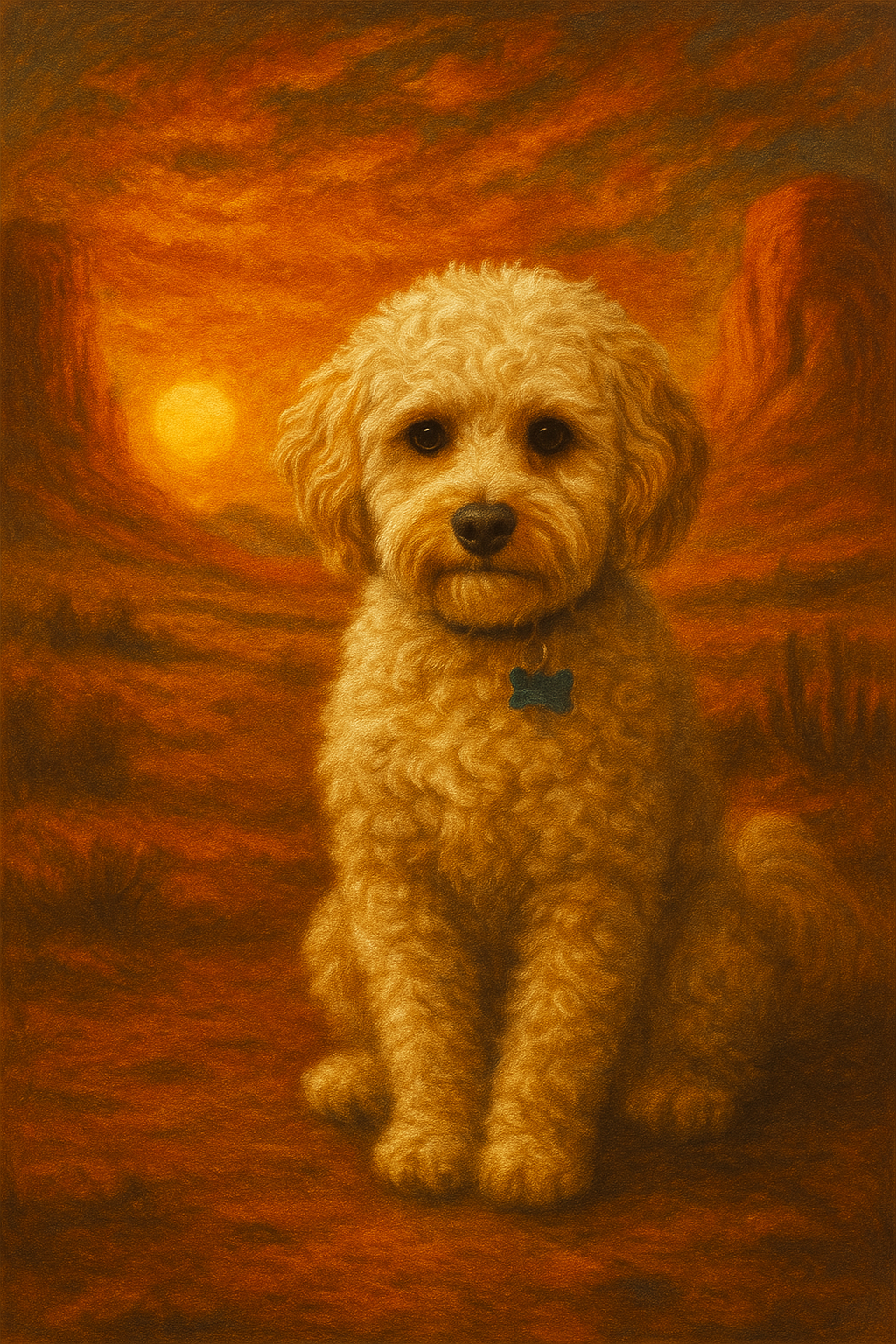 Western Sunset Background Style