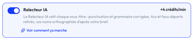 Le Relecteur IA se choisit à l'upload, et rend des comptes