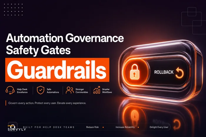Automation Governance for Support: Safety Gates, Rollback Criteria and Human‑in‑the‑Loop Thresholds
