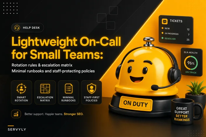 Lightweight On‑Call for Small Support Teams: Rotation Rules, Minimal Runbooks and Staff‑Protecting Policies