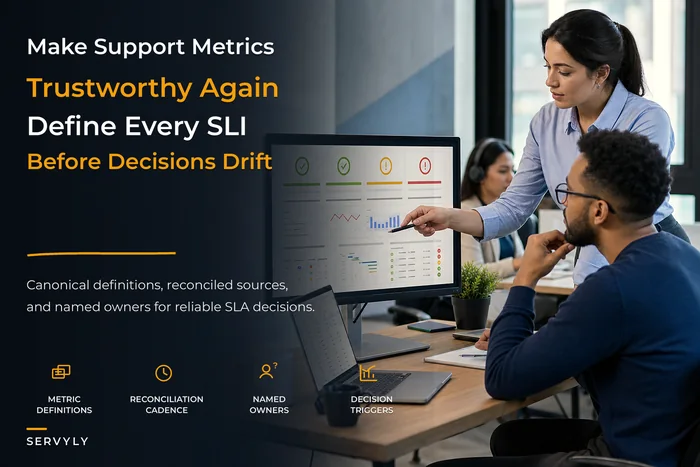 Support Metric Governance for Trustworthy SLIs and SLAs