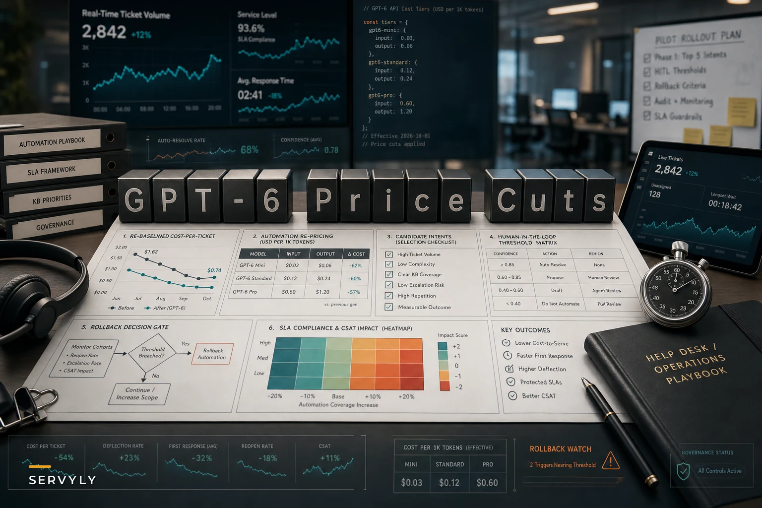 What OpenAI's Cheaper GPT‑6 Tiers Mean for Help‑Desk Ops: Recalculate Cost‑to‑Serve, Scale Safely, and Protect SLAs