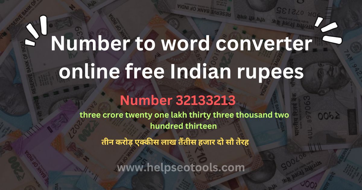 Looking for an accurate and reliable number to words converter for the Indian system? Look no further! Our tools can convert any number, including 15000000 in words in Indian Rupees, to its word form in both English and Indian systems. Whether you need to convert numbers from 1 to 1,000,000, or you're looking for a numbers in words in English converter, our easy-to-use number to words converter is the solution. Get your numbers converted in a snap!