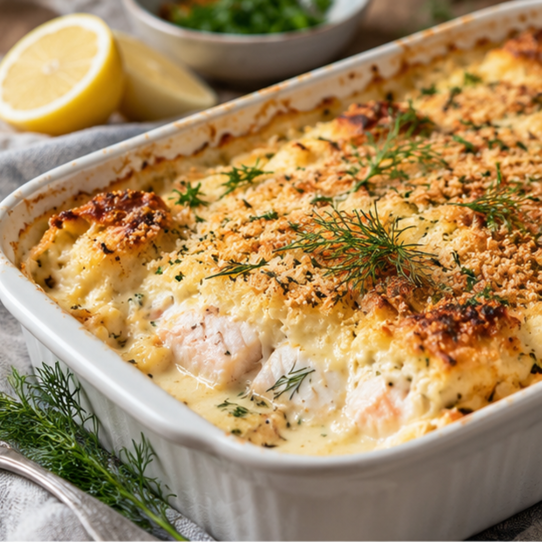 Klassisk fiskgratäng