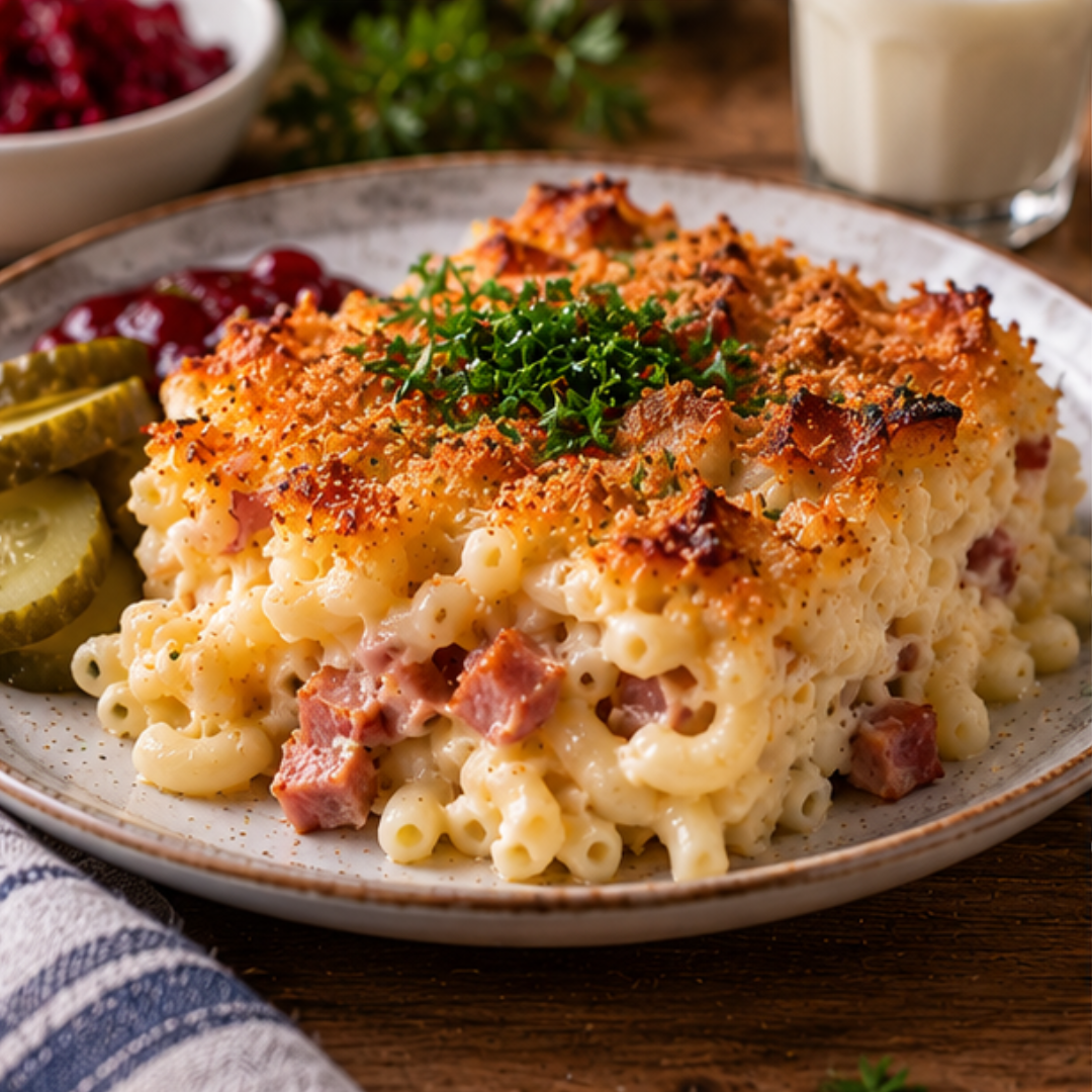 Klassisk makaronipudding