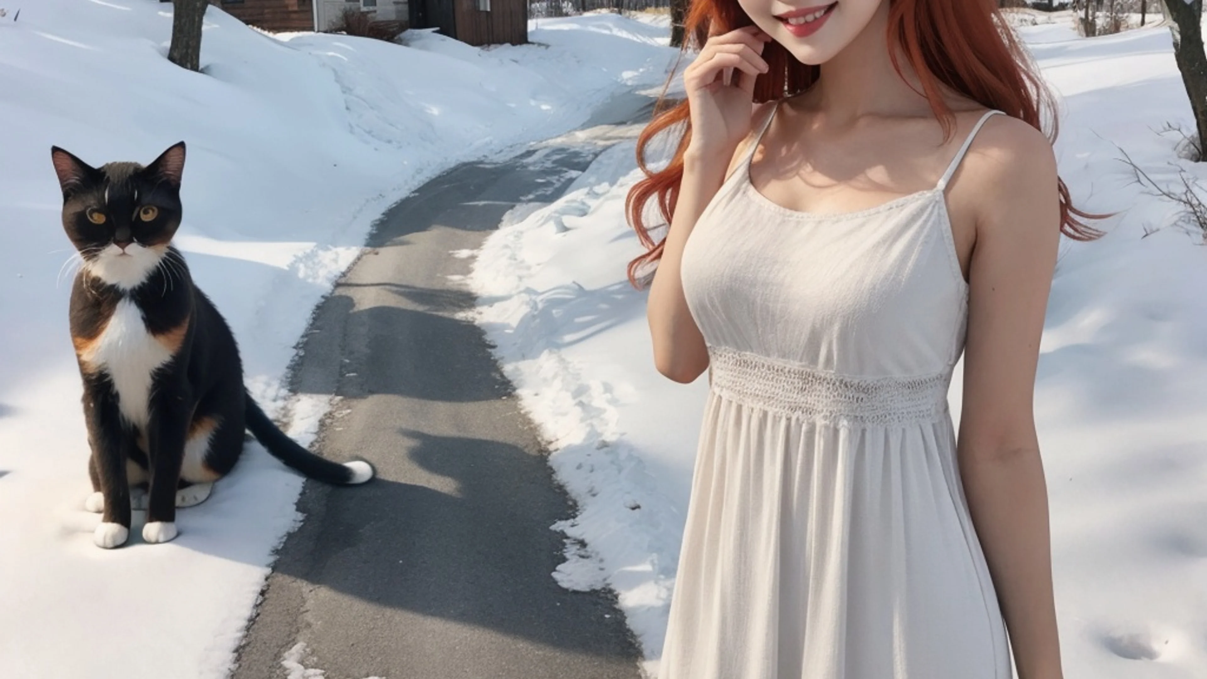 Goddess Winter Puzzle Wallpaper desktop preview