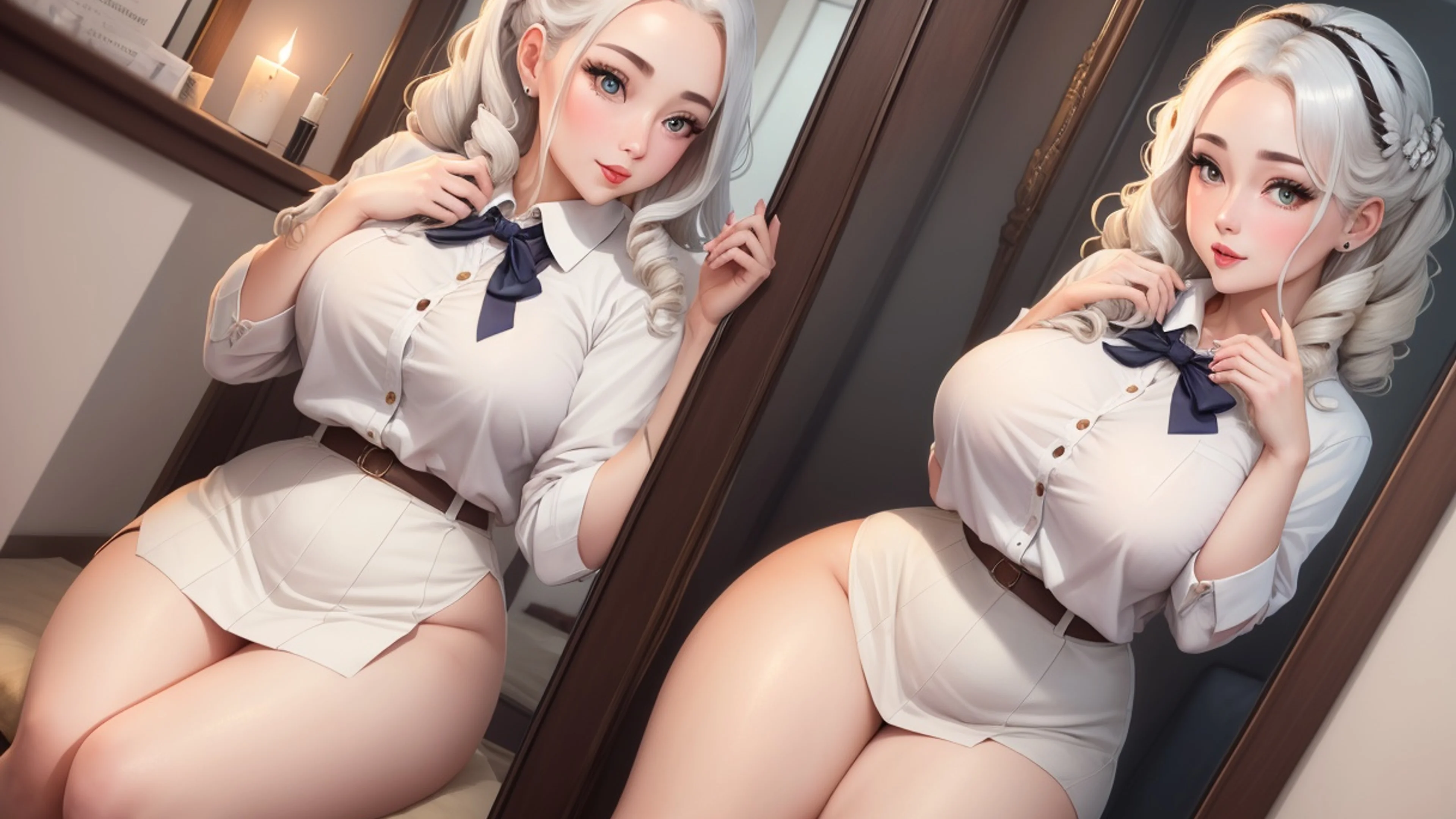 Sensual Kunoichi Tease — 25-piece Jigsaw Challenge Wallpaper desktop preview