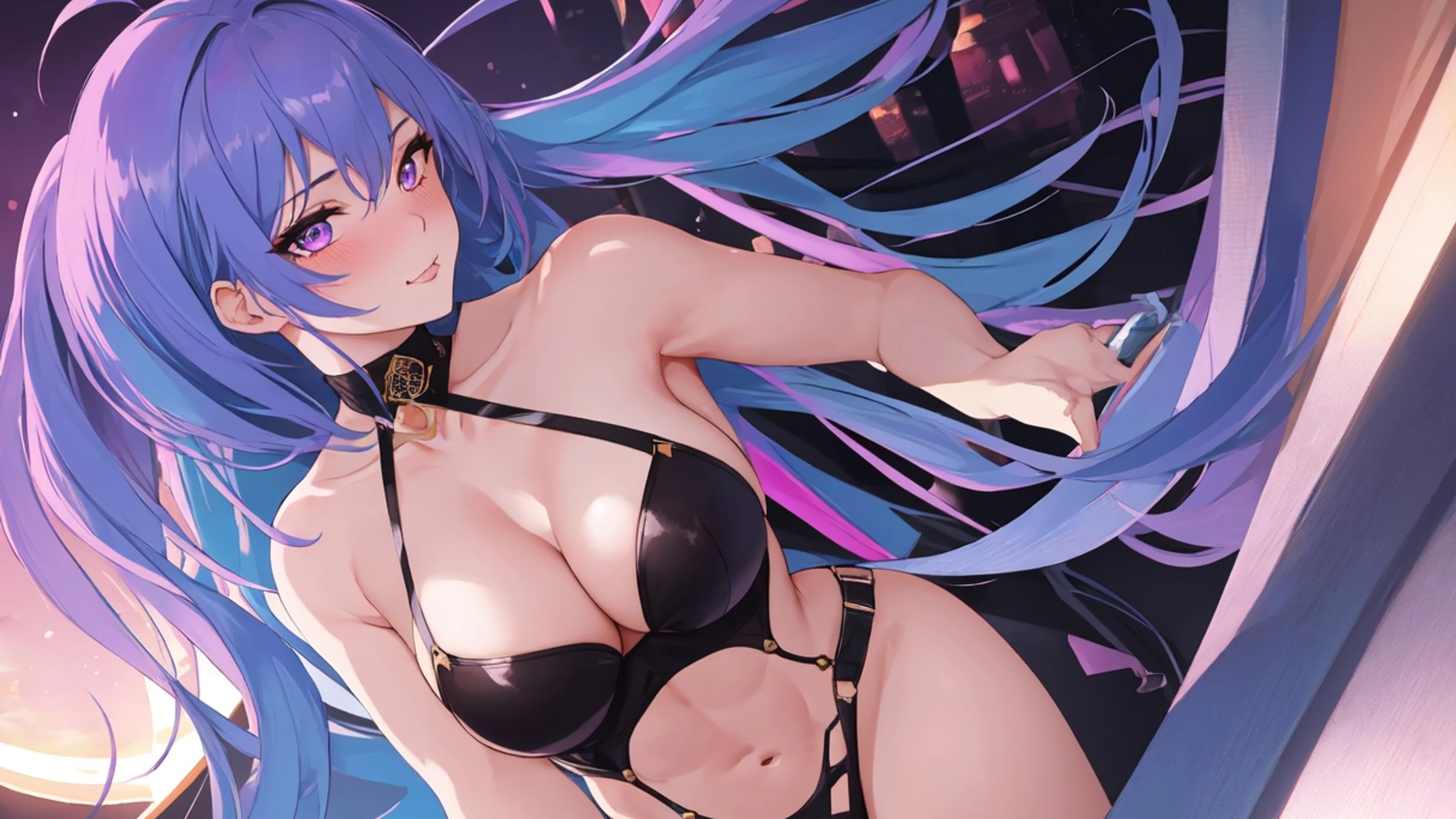 Sensual Priestess Bites Lip — 36-piece Jigsaw Challenge Wallpaper desktop preview