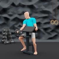 Image of single arm Scott Curl