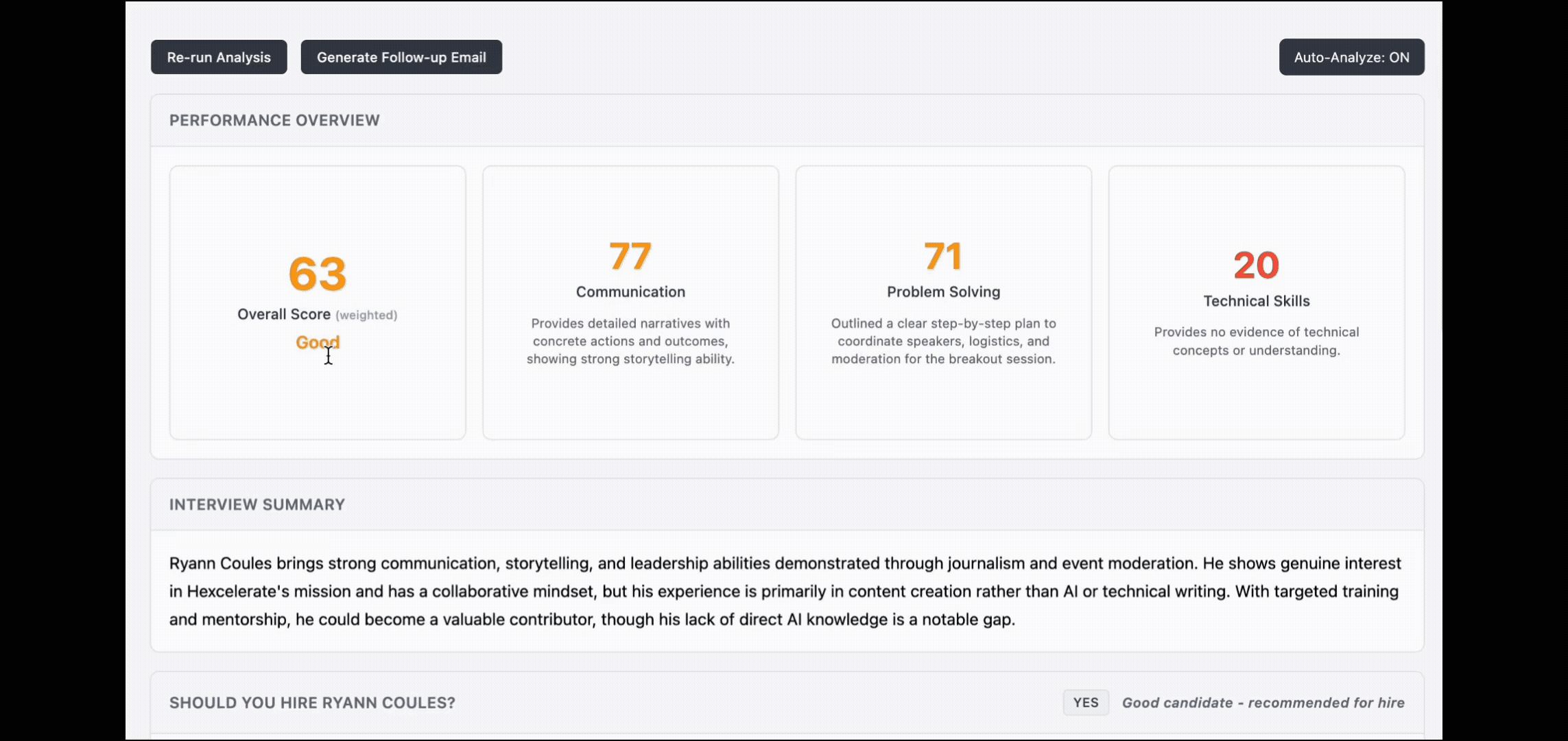 Every response scored instantly.