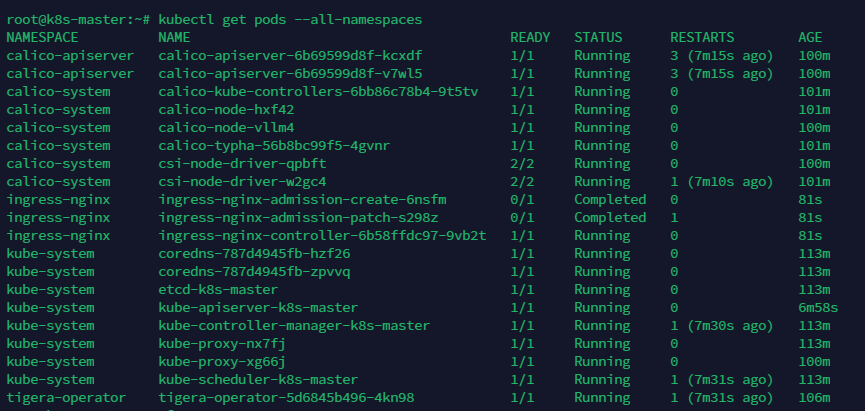 get pods --all-namespaces