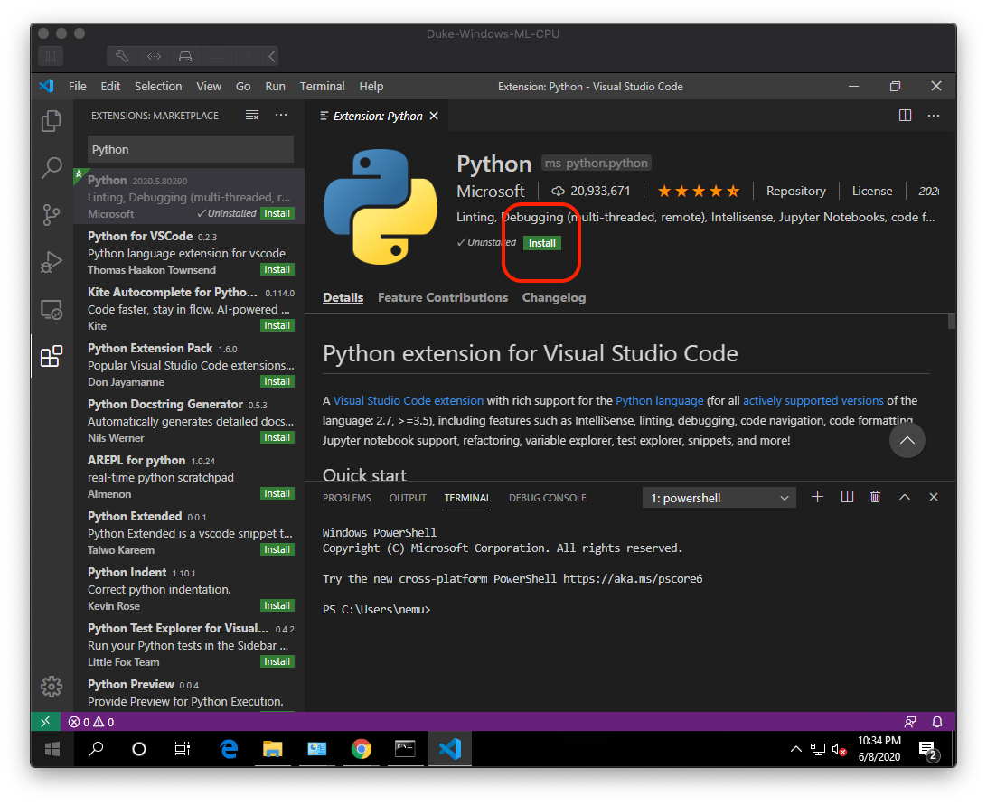 vscode-search-and-install-python-extension