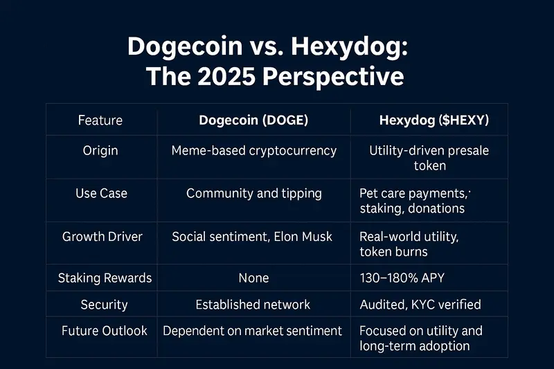 hexy vs doge comparison table