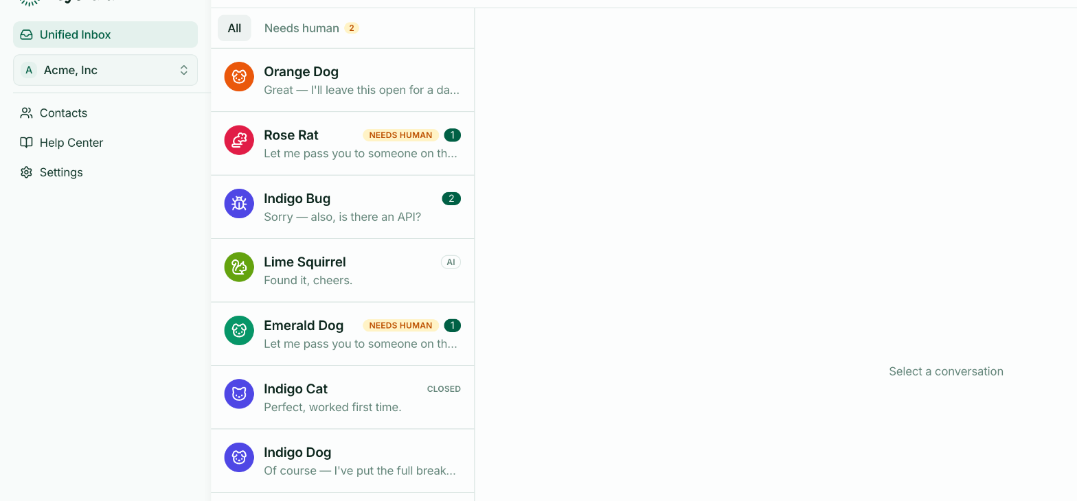 The inbox, where messages sent overnight are waiting in the morning