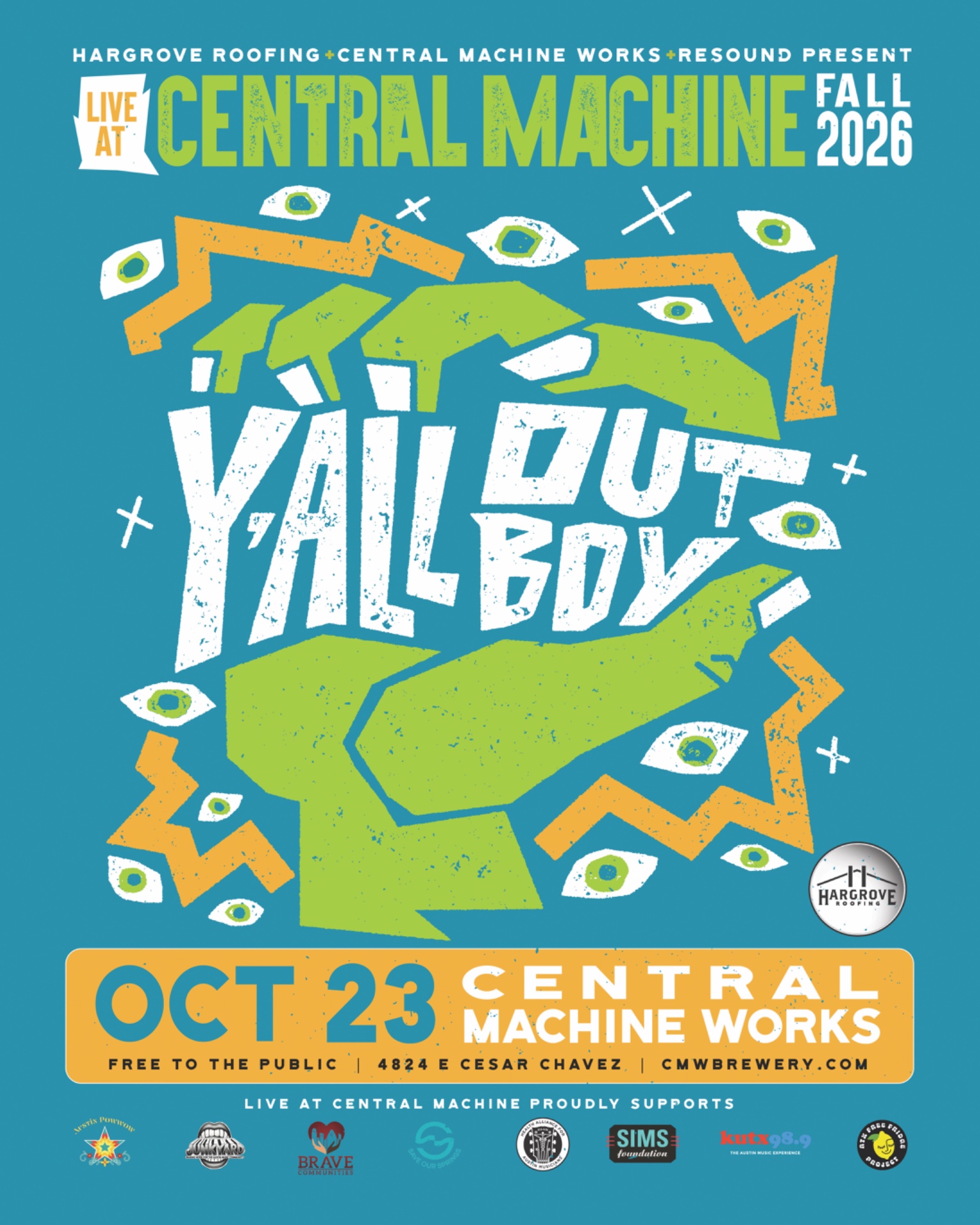 Hargrove Roofing Presents: Y'all Out Boy w/ a live taping of "On Texas Football" Austin concert poster