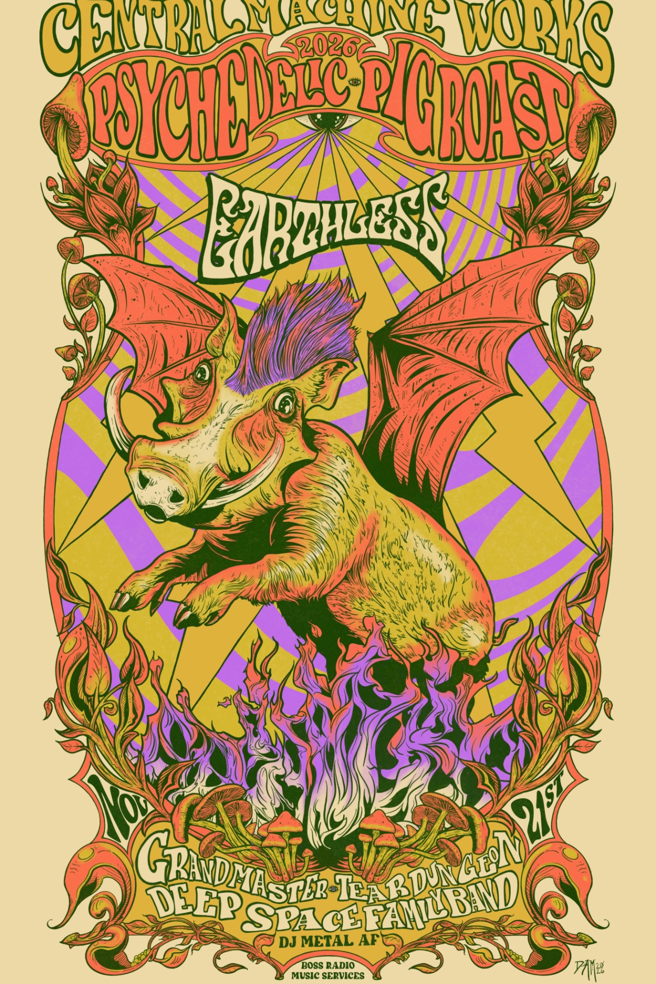 Psychedelic Pig Roast Austin concert poster